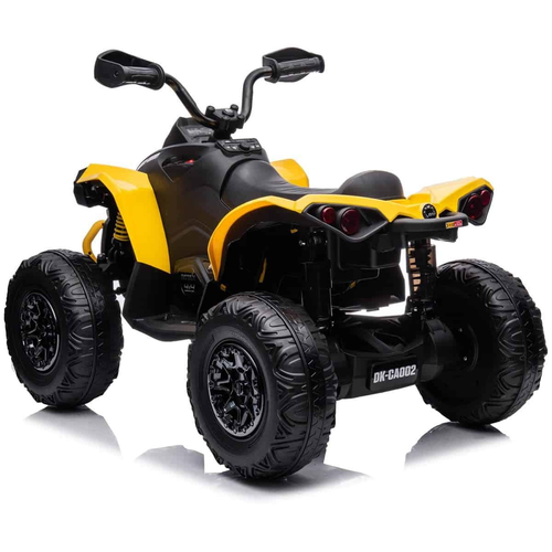 טרקטורון CAN AM 24V חשמלי לילדים עם צמיגי EVA, אורות ומערכת מולטימדיה - שחור/צהוב 3