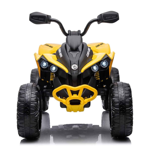 טרקטורון CAN AM 24V חשמלי לילדים עם צמיגי EVA, אורות ומערכת מולטימדיה - שחור/צהוב 4
