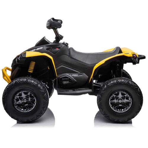 טרקטורון CAN AM 24V חשמלי לילדים עם צמיגי EVA, אורות ומערכת מולטימדיה - שחור/צהוב 5