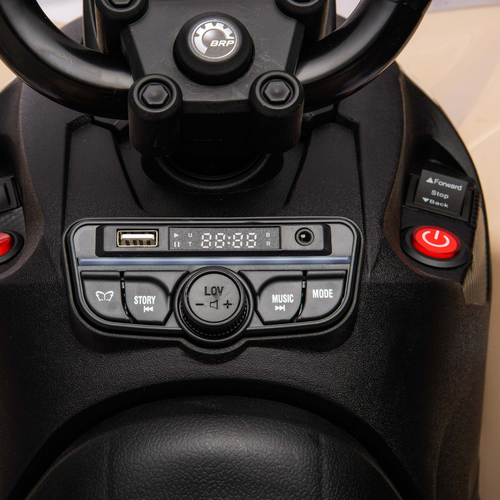טרקטורון CAN AM 24V חשמלי לילדים עם צמיגי EVA, אורות ומערכת מולטימדיה - שחור/צהוב 6