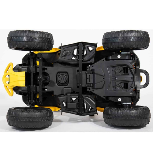 טרקטורון CAN AM 24V חשמלי לילדים עם צמיגי EVA, אורות ומערכת מולטימדיה - שחור/צהוב 10