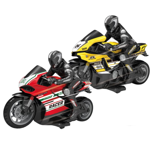 אופנוע ספורט על שלט MOTO Racer Sportgo עם דמות רוכב (מגוון צבעים) 1