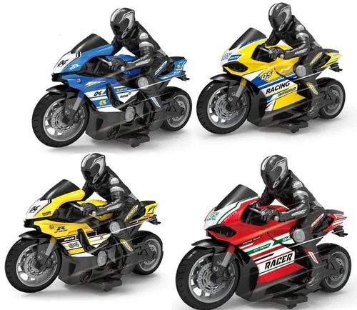 אופנוע ספורט על שלט MOTO Racer Sportgo עם דמות רוכב (מגוון צבעים) 2