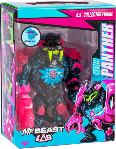 המעבדה של מיסטר ביסט Neon Panther Collector Figure: דמות פנתר נאון זוהרת 16 ס
