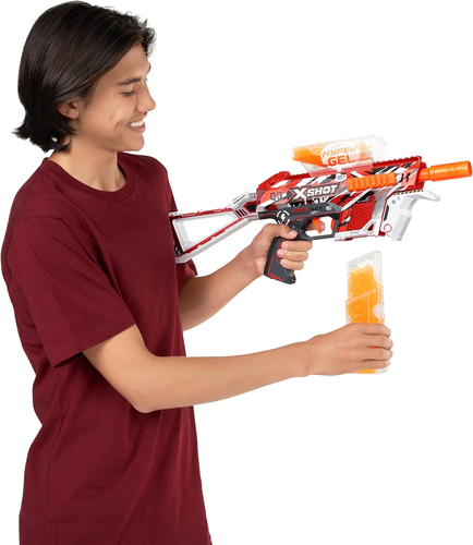 רובה חשמלי חצי/אוטומטי לכדורי ג'ל Hyper Gel Trace Fire עם 20,000 כדוריות ג'ל ומשקפי מגן 4