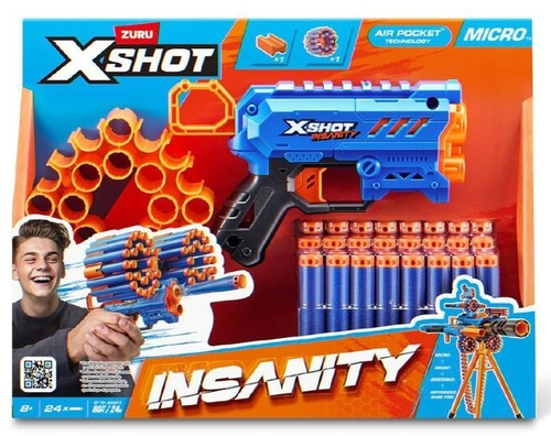 אקדח חיצי ספוג MICRO עם 24 חיצי ספוג עד טווח 30 מ' 4