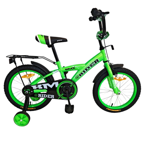 אופניים לילדים BMX מושב מתכונן, פעמון וסבל אחורי - 16 אינץ טורקיז 4