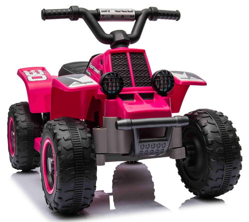 טרקטורון ממונע לילדים Racing 6V רחב ויציב לילדים נסיעה קדימה/אחורה ואורות - ורוד 4