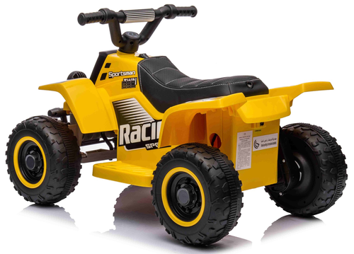טרקטורון ממונע לילדים Racing 6V רחב ויציב לילדים נסיעה קדימה/אחורה ואורות - צהוב 3