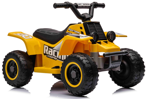 טרקטורון ממונע לילדים Racing 6V רחב ויציב לילדים נסיעה קדימה/אחורה ואורות - צהוב 4