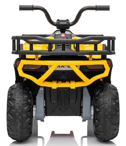 טרקטורון SPEED 12V חשמלי לילדים עם הנעה 2X4, שלט חכם ואורות LED קדמיים - שחור/צהוב 5