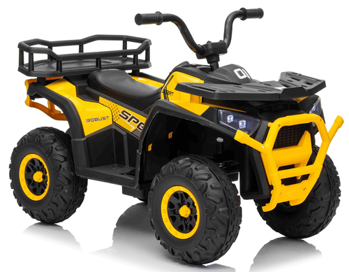 טרקטורון SPEED 12V חשמלי לילדים עם הנעה 2X4, שלט חכם ואורות LED קדמיים - שחור/צהוב 6