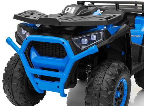 טרקטורון SPEED 12V חשמלי לילדים עם הנעה 2X4, שלט חכם ואורות LED קדמיים - שחור/צהוב 8