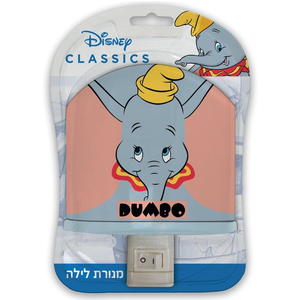 מנורת לילה עם חיבור לשקע חשמל - דיסני דמבו