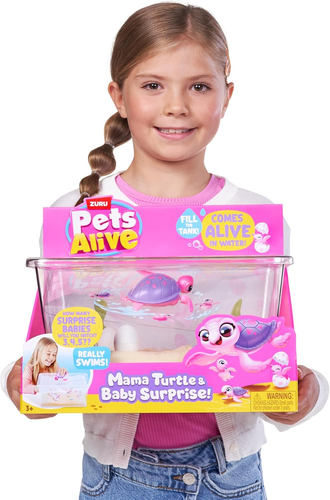 Pets Alive בובה אינטראקטיבית מסדרת הפתעות - אמא צבה 5