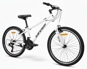 אופני הרים קלים לילדים SAFEWAY T200 במידה "20 עם שלדת אלומיניום, 7 הילוכים ובולם זעזועים קדמי - לבן