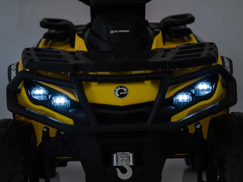 טרקטורון אאוטלנדר CAN AM Outlander 24V חשמלי לילדים עם צמיגי EVA, אורות ומערכת מולטימדיה - שחור/צהוב 8