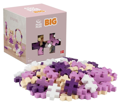 משחק הרכבה BIG Basic Mix עם 100 חלקים גדולים וצבעוניים לבנייה חופשית לגילאי שנה ומעלה - צבעי פריחה 1