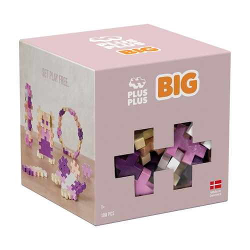 משחק הרכבה BIG Basic Mix עם 100 חלקים גדולים וצבעוניים לבנייה חופשית לגילאי שנה ומעלה - צבעי פריחה 4
