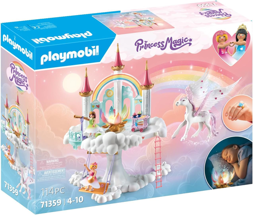 Princess Magic טירת הקשת בענן 114 חלקים מנורת האור הקסום דגם 71359  1