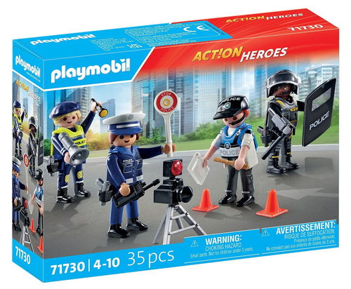 City Action סט 4 דמויות משטרה ואביזרים 41 חלקים דגם 71730 1