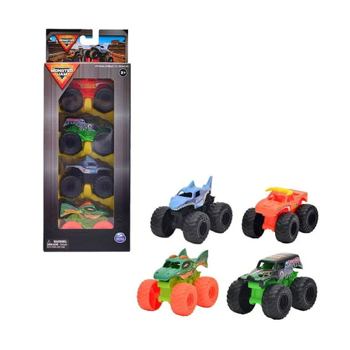 מארז 4 רכבי מונסטר ג'אם Monster Jam 4