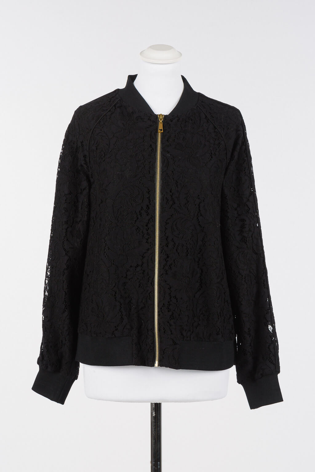 Lace sweatshirt with zip