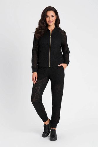 Lace sweatshirt with zip