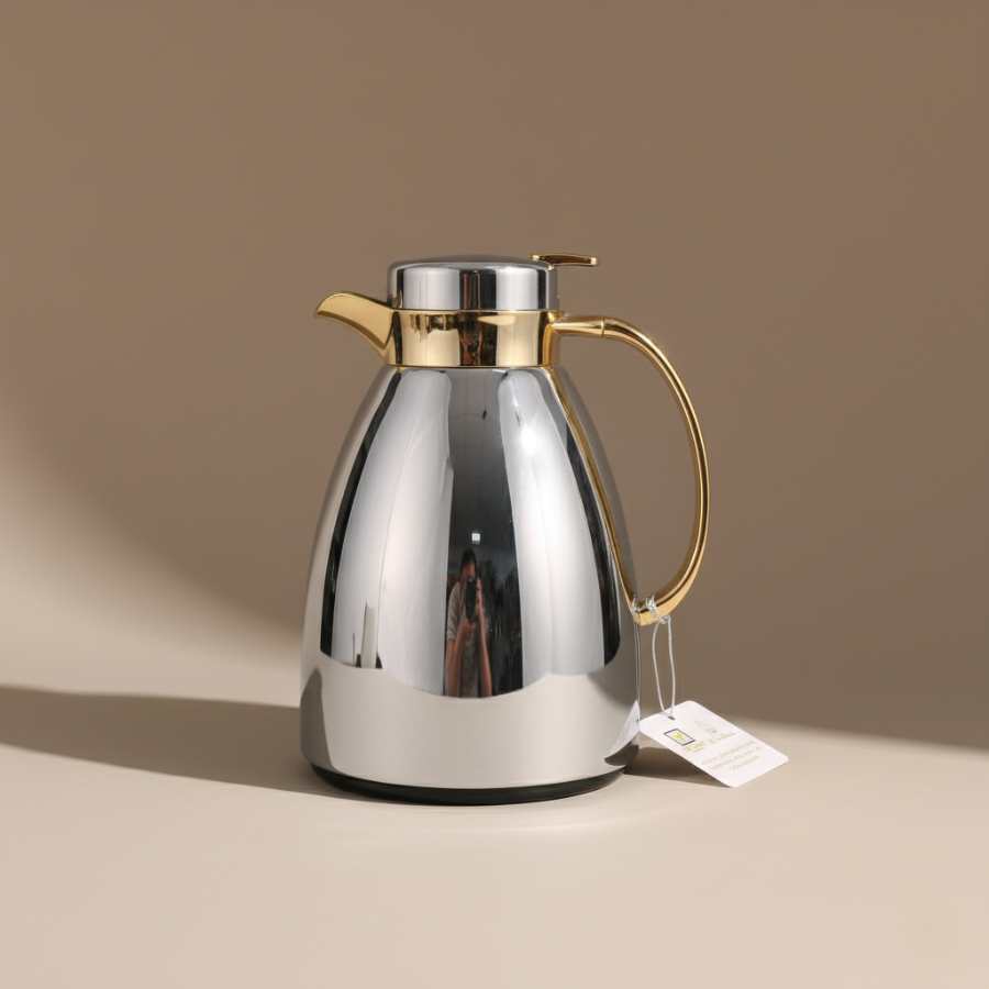 טרמוס צבע ניקל מוזהב 1 ליטר -Y.C.036345