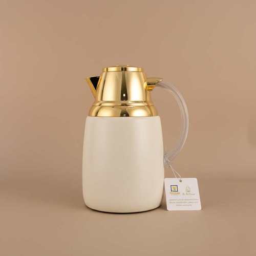 טרמוס צבע שנהב ידית זהב 1 ליטר -Y.C.036420