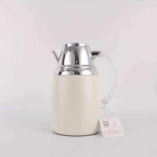 טרמוס צבע שנהב ידית ניקל 1 ליטר -Y.C.036413