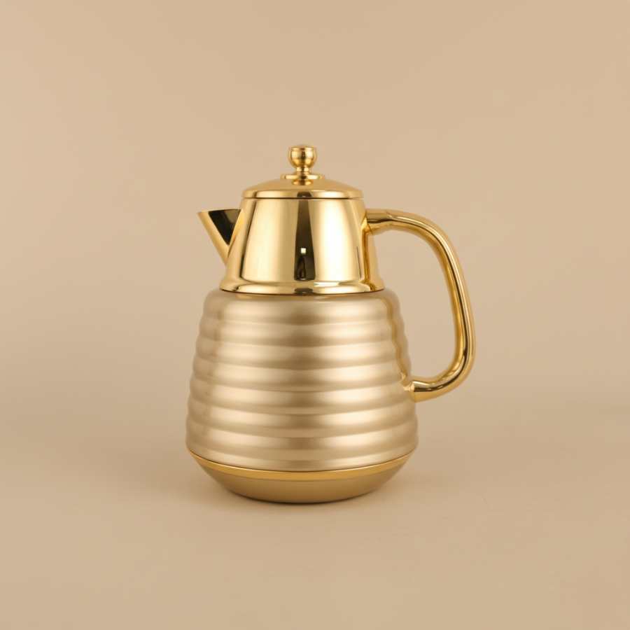 טרמוס פסים צבע שמפניה מוזהב 1 ליטר -Y.C.036468