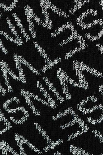 KNITTED SCARF BICOLOR BLACK/SILVER  