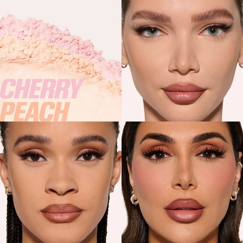 דואו פודרה של הודה במהדורה מוגבלת Huda Beauty Easy Bake Duo Loose Powder - Cherry Peach