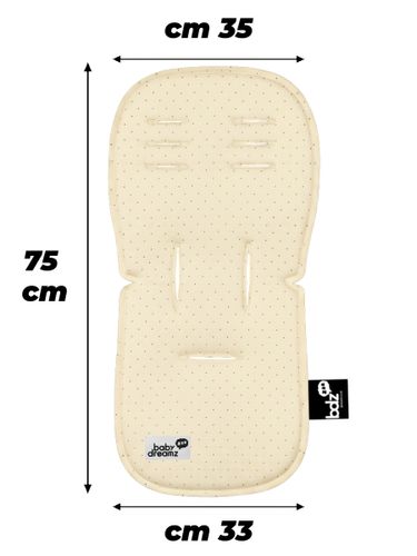 ריפודית אוניברסלית לעגלות וטיולונים 100% כותנה אורגנית CROSS - נקודות ורוד
