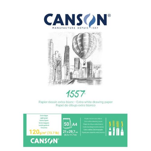 בלוק רישום 50 דף 120 גרם Canson 1557 -A4