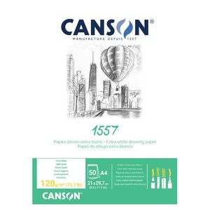 בלוק רישום 50 דף 120 גרם Canson 1557 -A4