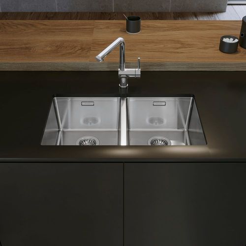  כיור מטבח כפול נירוסטה QUATRUS R15 400/400-IU