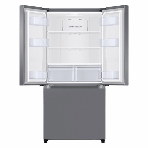 מקרר טריפל 540 ליטר 3 דלתות Samsung סמסונג RF57C5100SL כולל מייצר קרח במקפיא עם חיבור מים לא מימיה, נירוסטה כולל פיקוד שבת מובנה רוחב: 82 ס