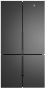 מקרר 4 דלתות חברת Electrolux דגם EQE5600BA נירוסטה מושחרת INVERTER כולל פיקוד שבת  מובנה 572 ליטר רוחב: 90 ס״מ