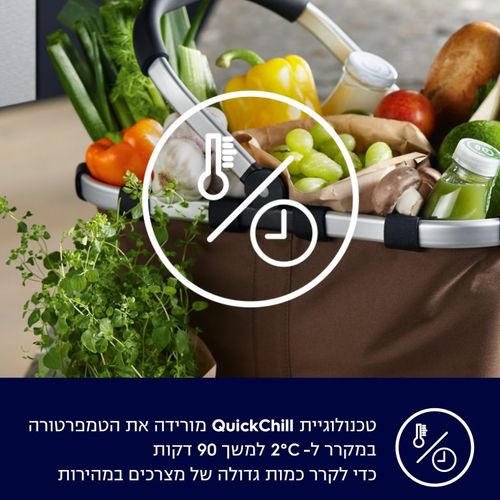 מקרר 4 דלתות חברת Electrolux דגם EQE5600BA נירוסטה מושחרת INVERTER כולל פיקוד שבת  מובנה 572 ליטר רוחב: 90 ס״מ