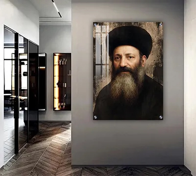 תמונות צדיקים - ציור של הרב קוק בעיצוב מרשים קנבס/זכוכית