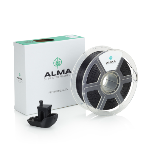 פילמנט איכותי מסוג +PLA מבית ALMA צבע שחור