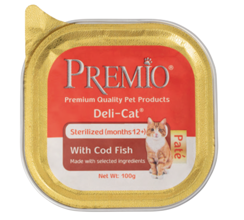 מעדן לחתול פרמיו פטה דג קוד