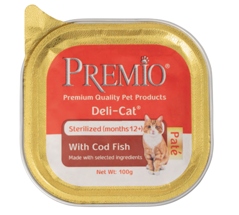 מעדן לחתול פרמיו פטה דג קוד