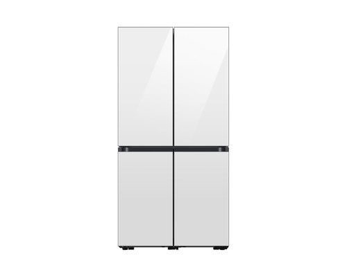 מקרר 4 דלתות בנפח 636 ליטר של חברת Samsung מסדרת BESPOKE דגם RF70DB9125WH-לבן זכוכית רוחב: 91.2 ס״מ