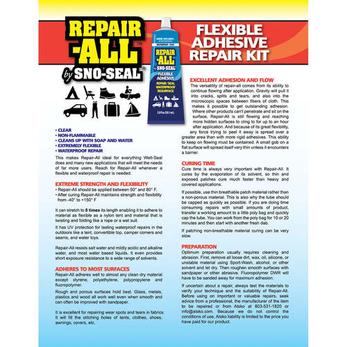 דבק REPAIR ALL לתיקון נעליים אוהלים ומוצרי PVC  - ATSKO