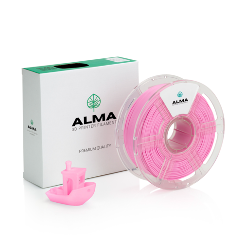 פילמנט איכותי מסוג +PLA מבית ALMA צבע ורוד