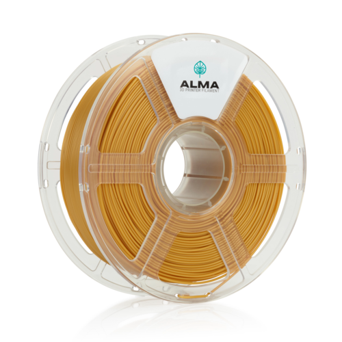 פילמנט איכותי מסוג +PLA מבית ALMA צבע זהב
