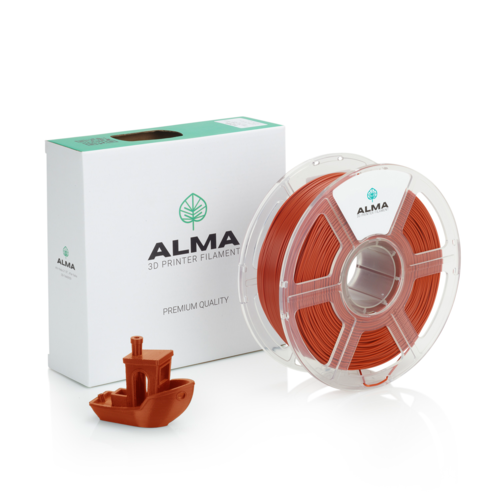 פילמנט איכותי מסוג +PLA מבית ALMA צבע חום
